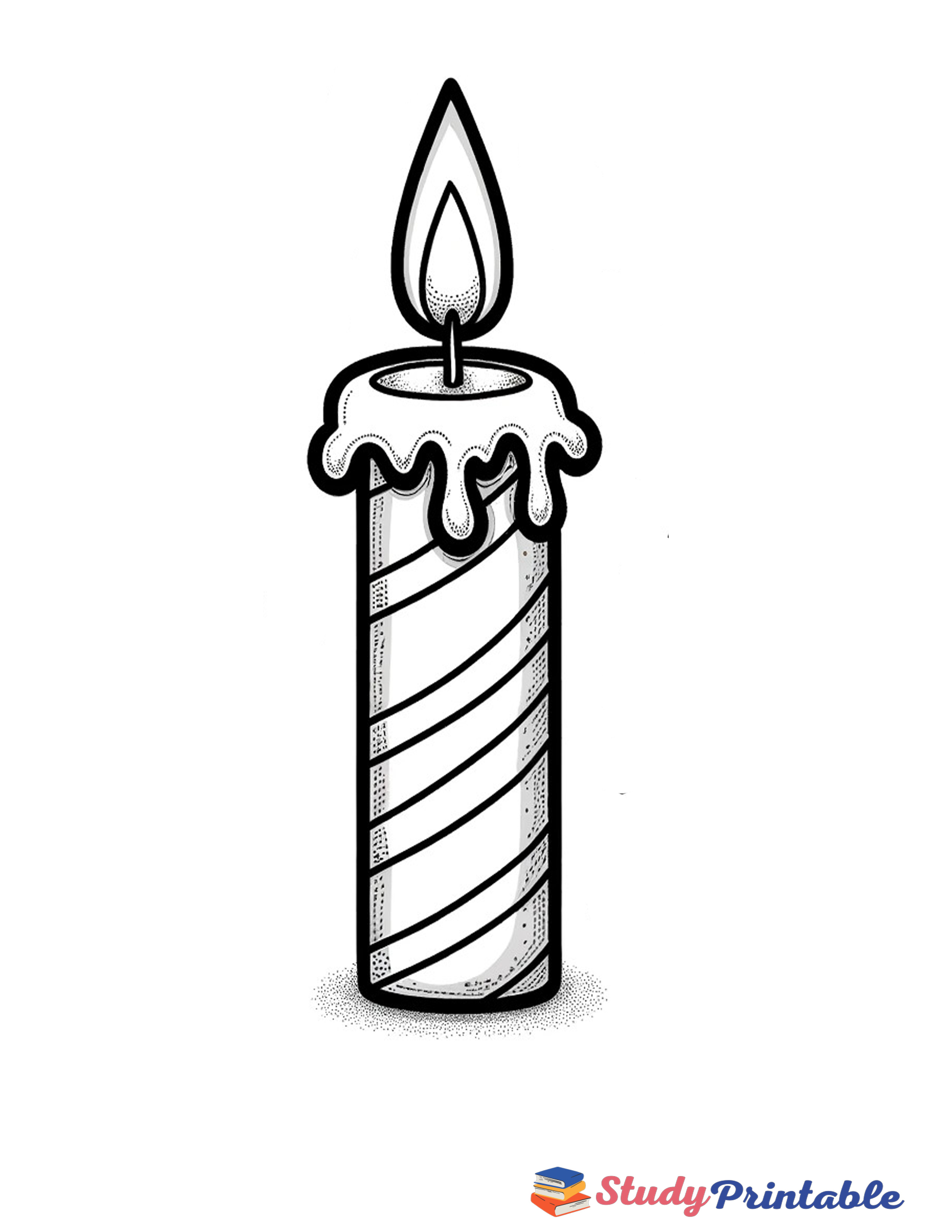 Twilight Birthday Candle Coloring Page