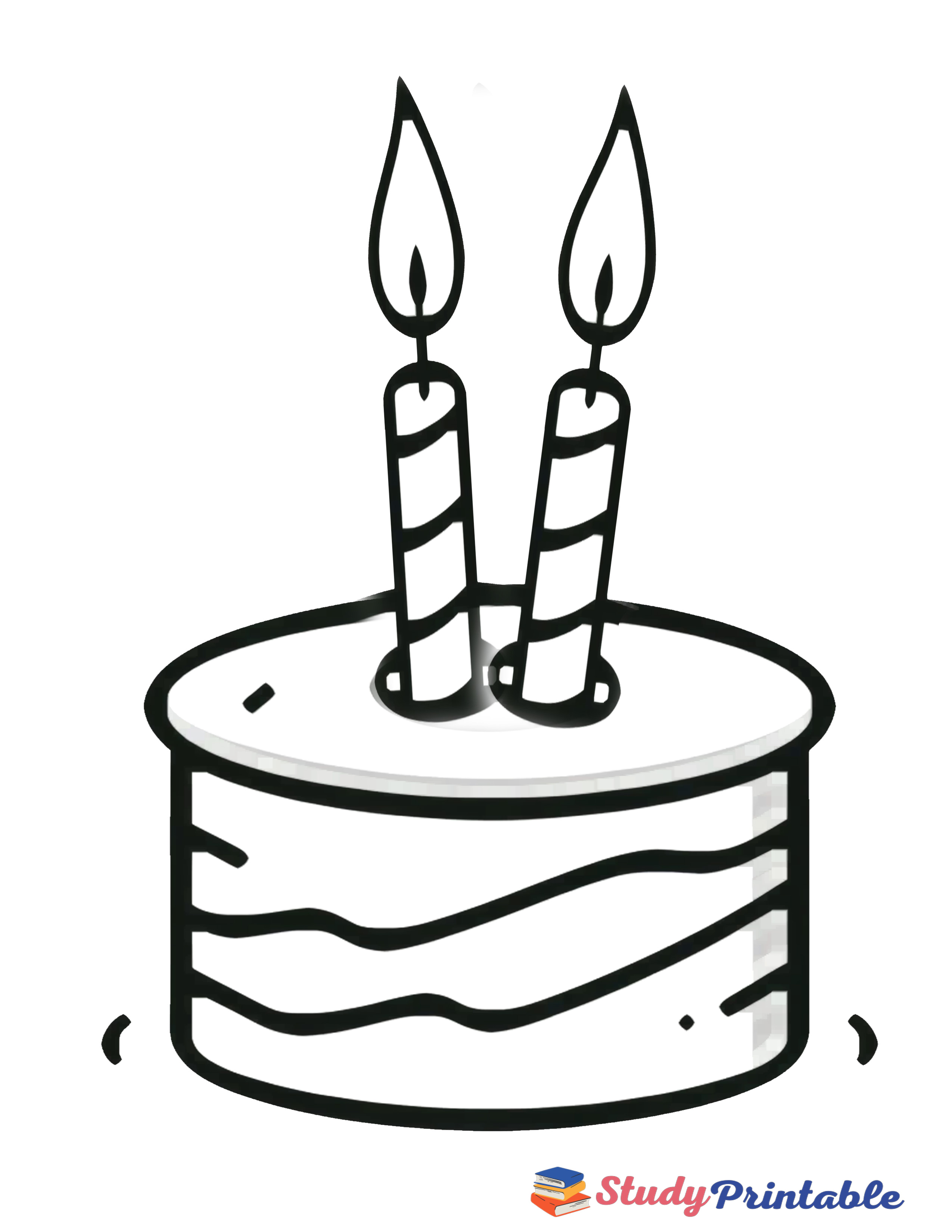 Whispering Wish Birthday Candle Coloring Page