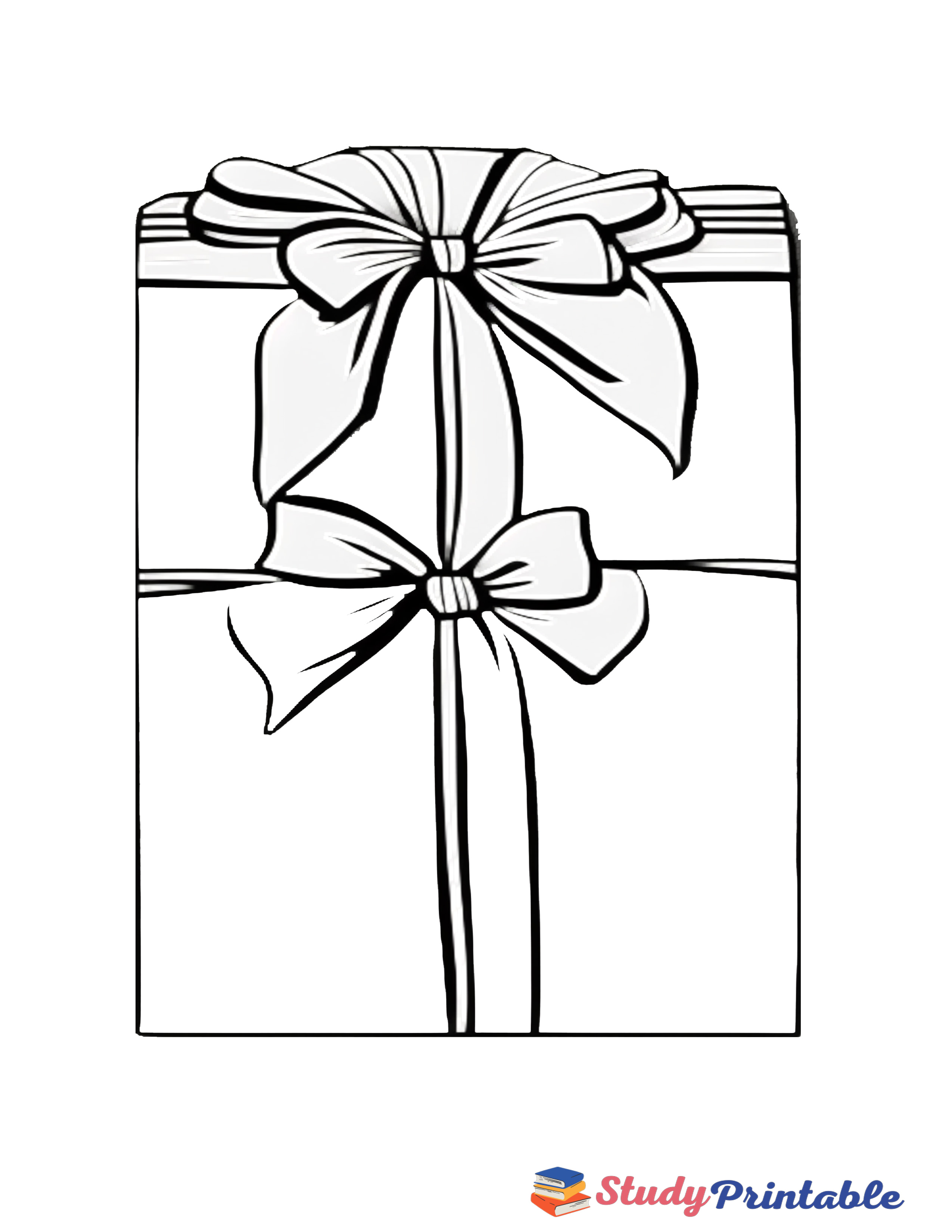 Free Printable Surprise Gift Birthday Card Coloring Page