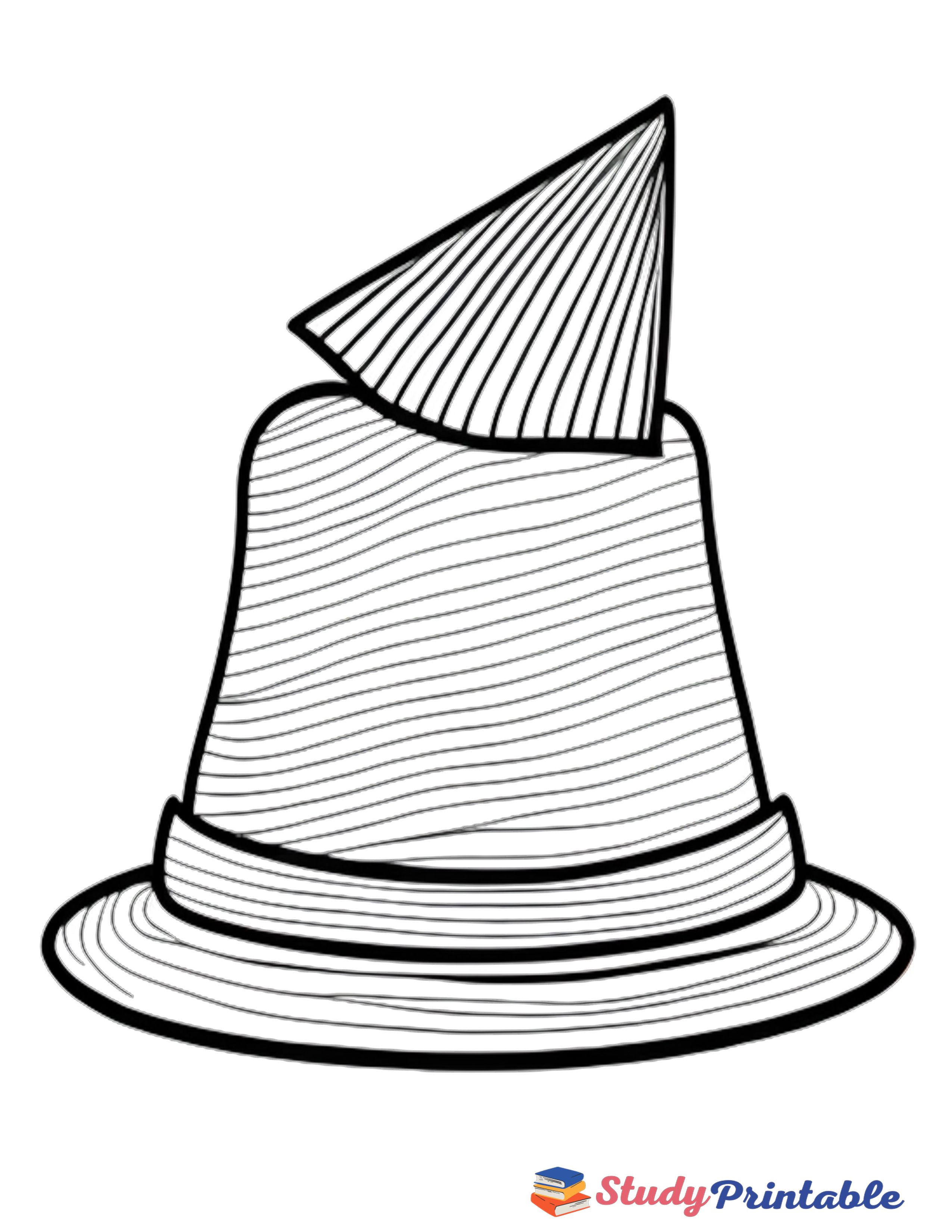 Charming Birthday Hat Coloring Page